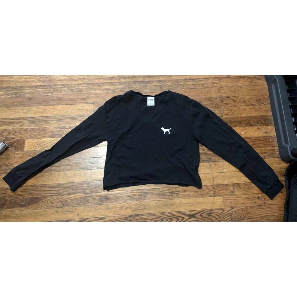 PINK long sleeve crop top